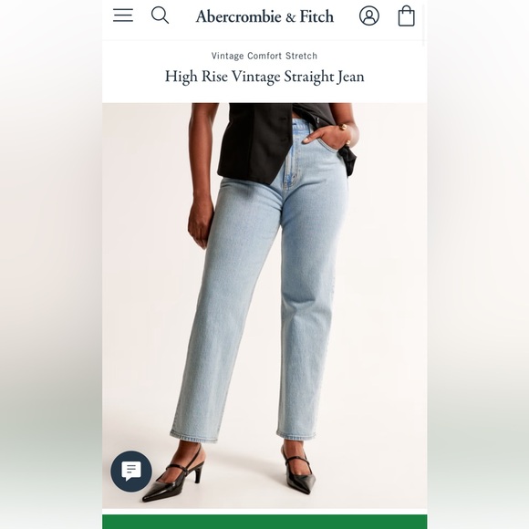 Abercrombie & Fitch Denim - Abercrombie high rise vintage straight in medium blue